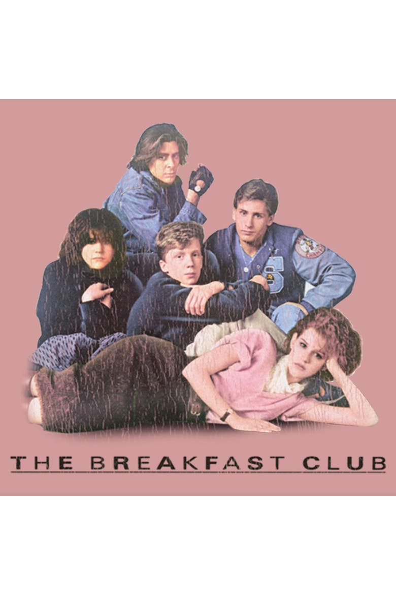 Women's The Breakfast Club Movie Poster  Graphic T-Shirt, Alternate, color, Desert Pink