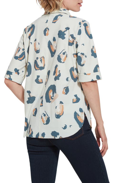 LYSSÉ LYSSÉ JOSIE BUTTON DOWN PRINT SHIRT