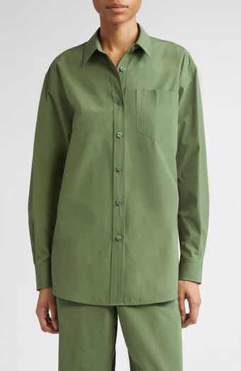 Lafayette 148 New York Oversize Organic Cotton Poplin Boyfriend Shirt