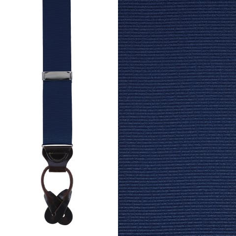 Big & Tall Phoenix 38mm Grosgrain Non Stretch Ribbon Button End Suspenders (Braces)
