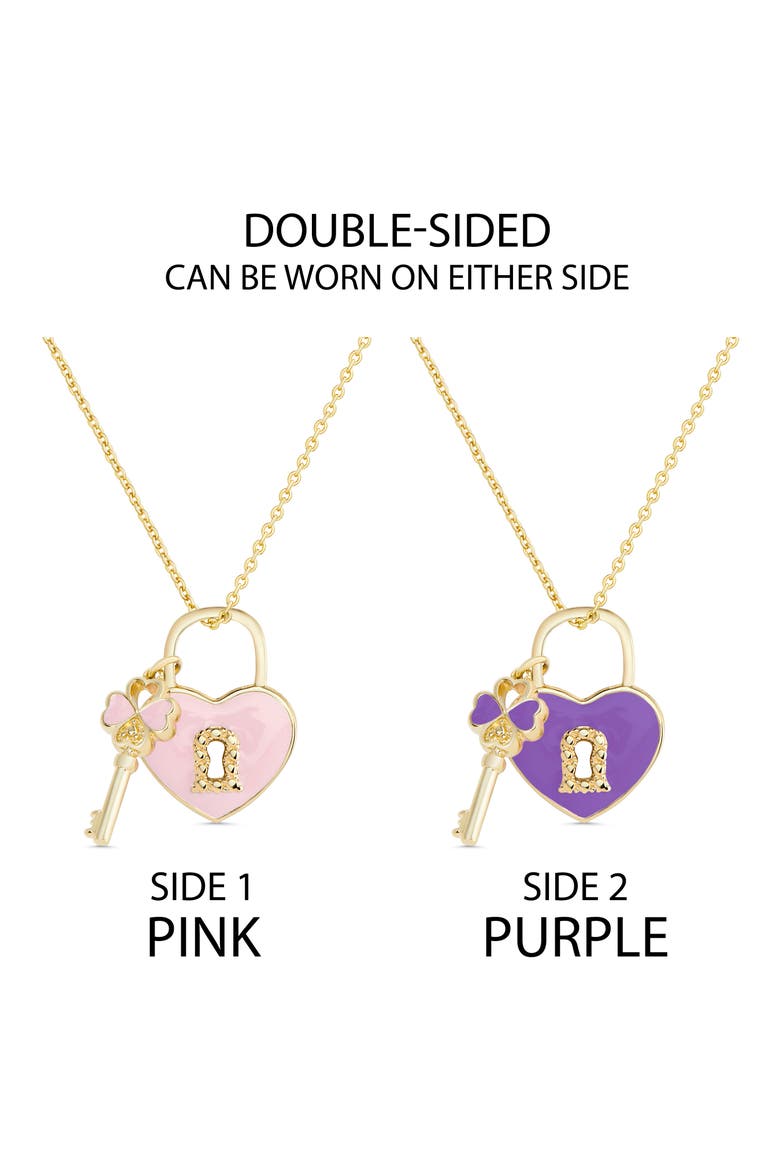 Heart Lock Pendant Necklace, Alternate, color, GOLD