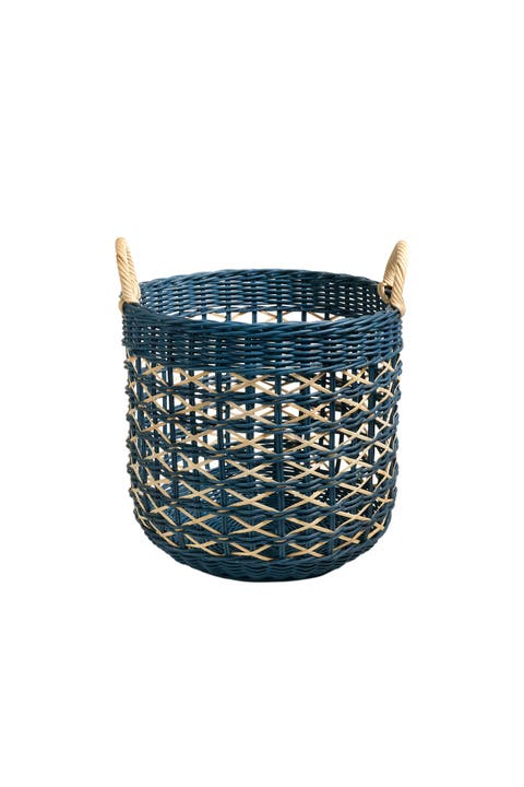 Java Round Rattan Basket 15 In
