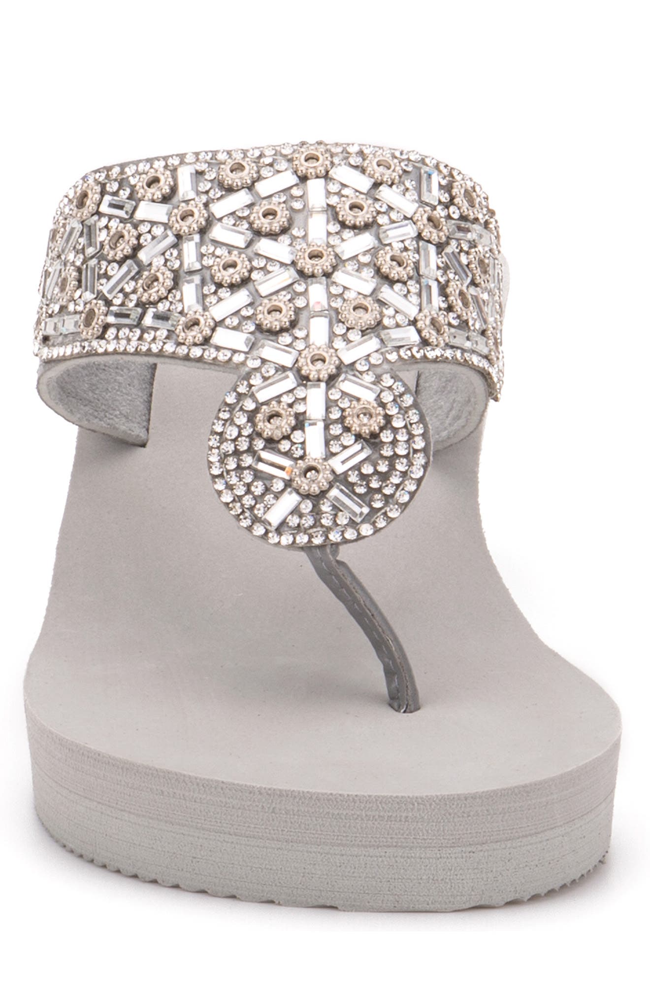 Batumi Wedge Thong Sandal, Alternate, color, GREY