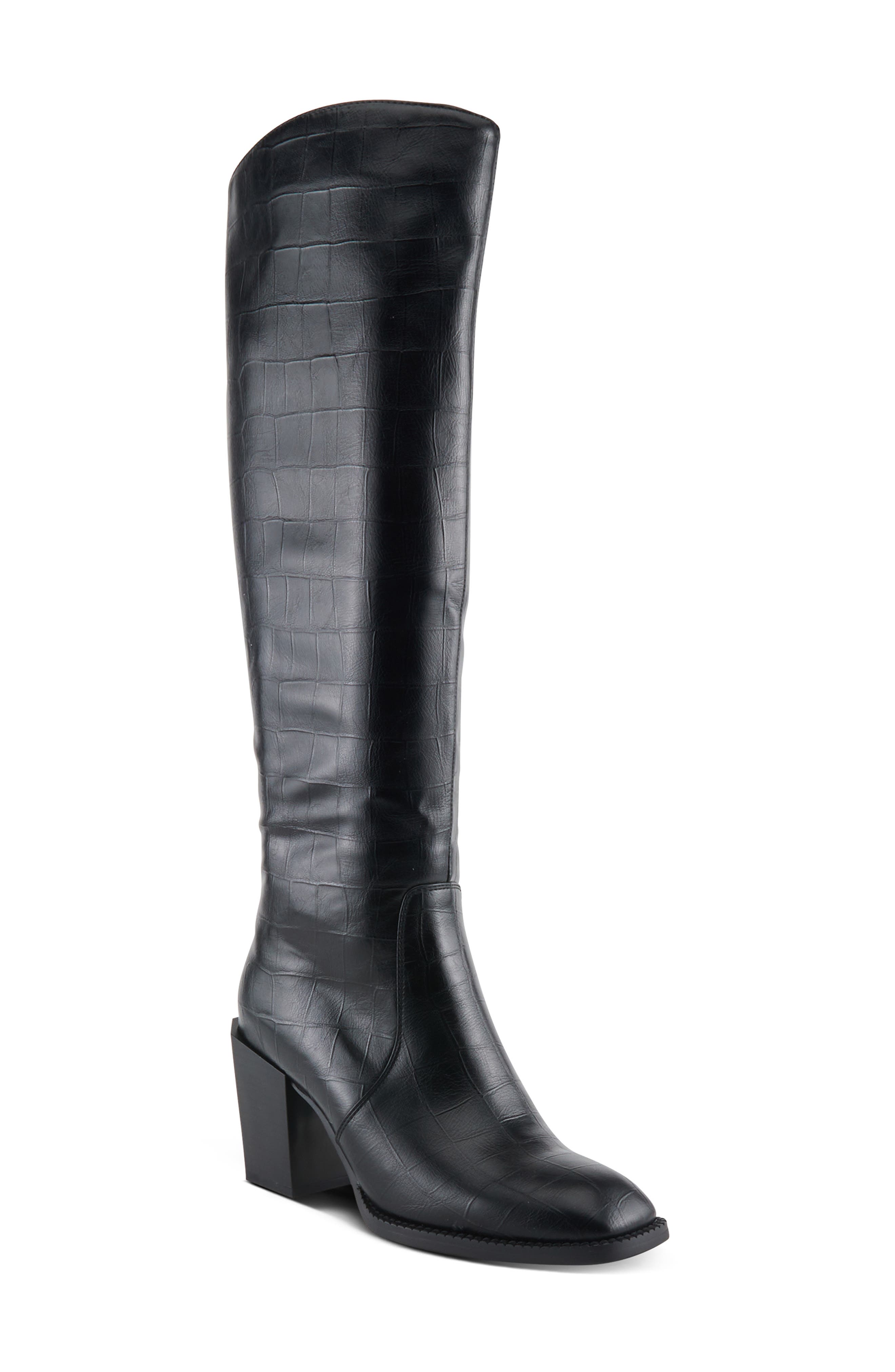 AZURA BY SPRING STEP Bestilmihart Over the Knee Boot, Main, color, Black