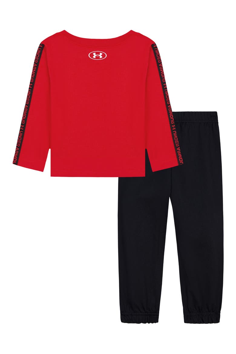 Logo Trim Long Sleeve T-Shirt & Pants Set, Alternate, color, RED