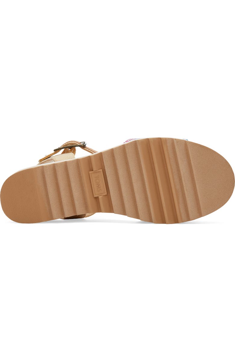 TOMS Diana Platform Wedge Sandal, Alternate, color, White