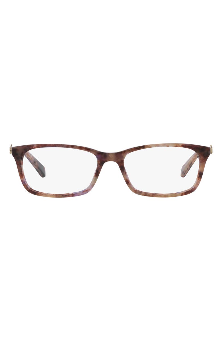 COACH 50mm Rectangular Optical Glasses, Main, color, 