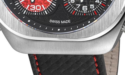 Gv2 Quattro Zone Leather Strap Watch, 54mm In Black