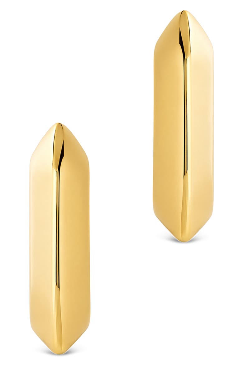 Bold C Hoop Earrings, Alternate, color, GOLD