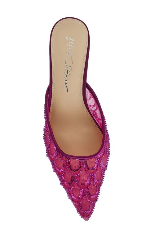 Betsey Johnson Ellis Sequin Mule In Pink
