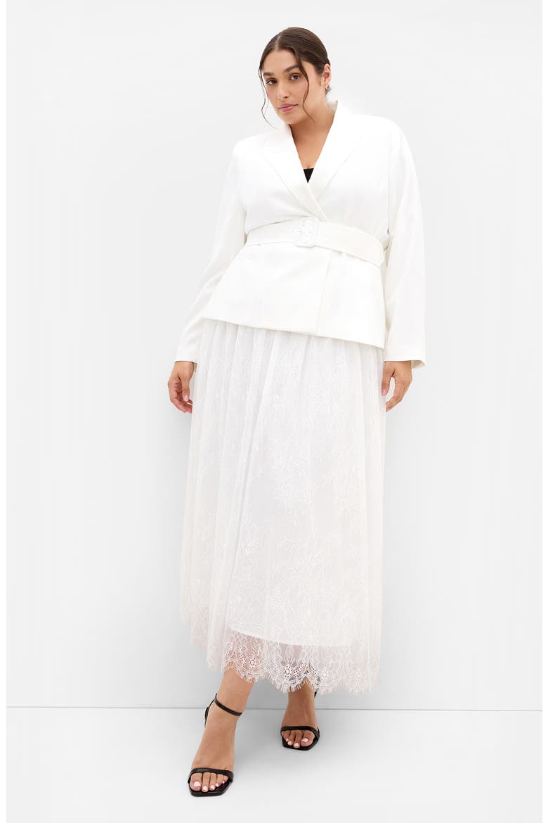 Ivy Belted Blazer, Alternate, color, IVORY