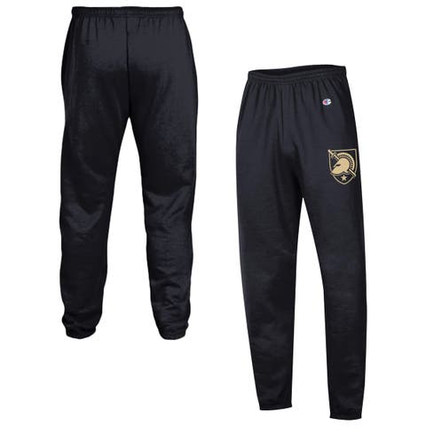 Men's Champion Black Army Black Knights Powerblend Banded Fleece Sweatpants