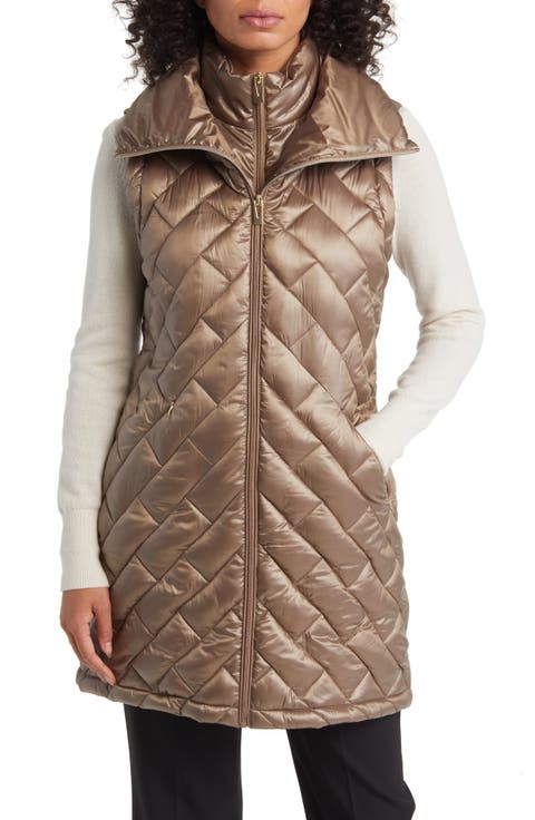 Quilted Puffer Vest with Bib