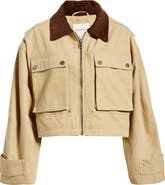 Lucky Brand Waxed Cotton Boxy Cargo Jacket