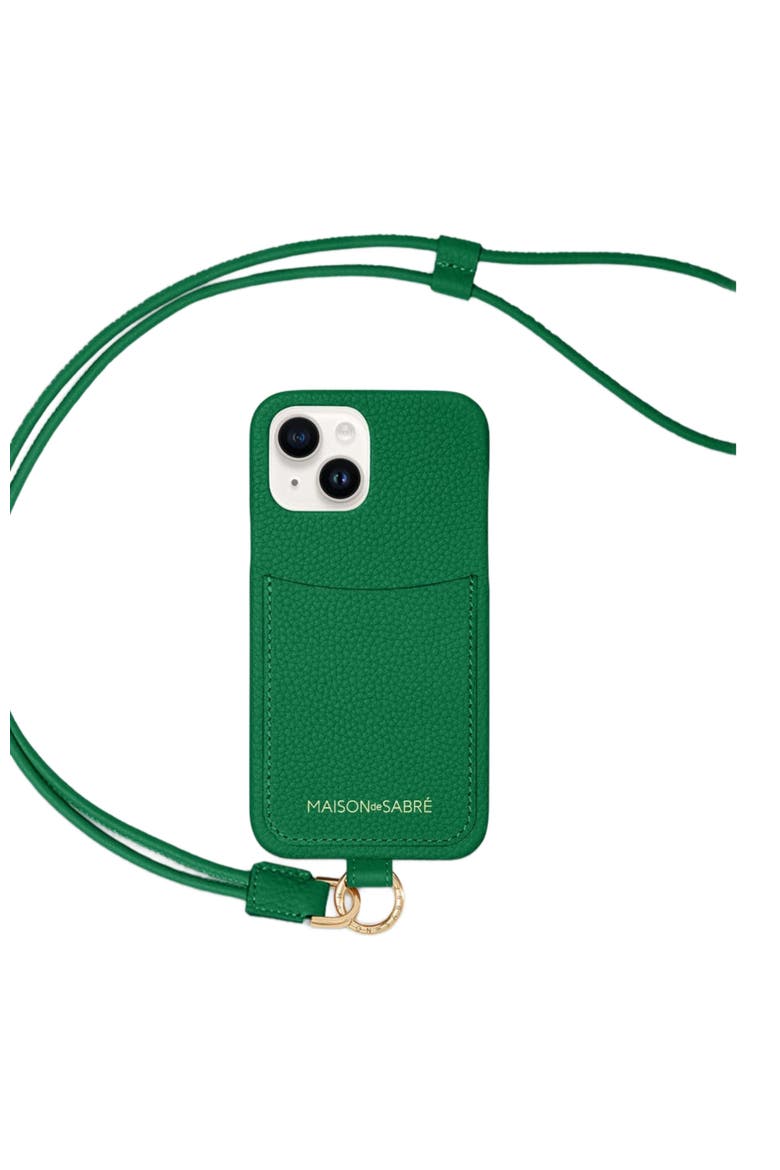 Sling Phone Case iPhone 14, Main, color, Emerald Green