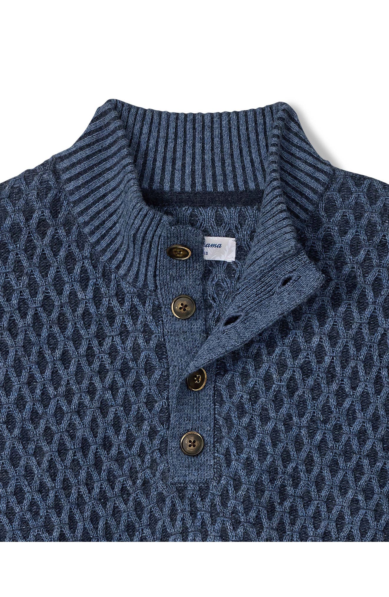 Cross Cable Button Neck Sweater - image 2