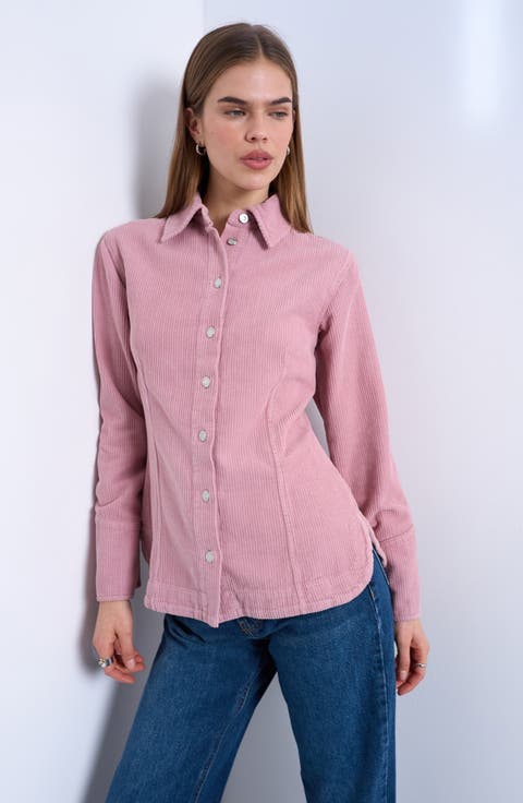 '70s Collar Corduroy Button-Up Shirt