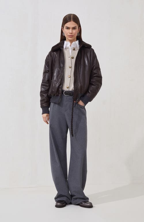 Brunello Cucinelli Pocket-detail Stretch-cotton Trousers In Gray