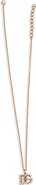Dolce&Gabbana DG Logo Crystal Embellished Pendant Necklace