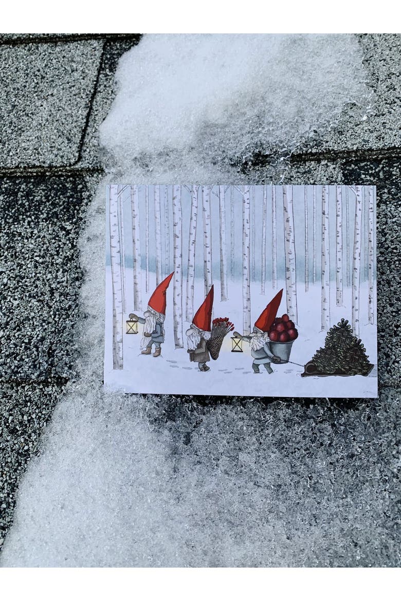 Holiday Winter Greeting Cards "Nordic Gnomes", Alternate, color, Multi-Pack