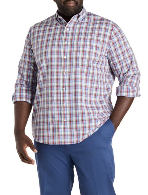 Big & Tall Medium Plaid Performance Sport Shirt