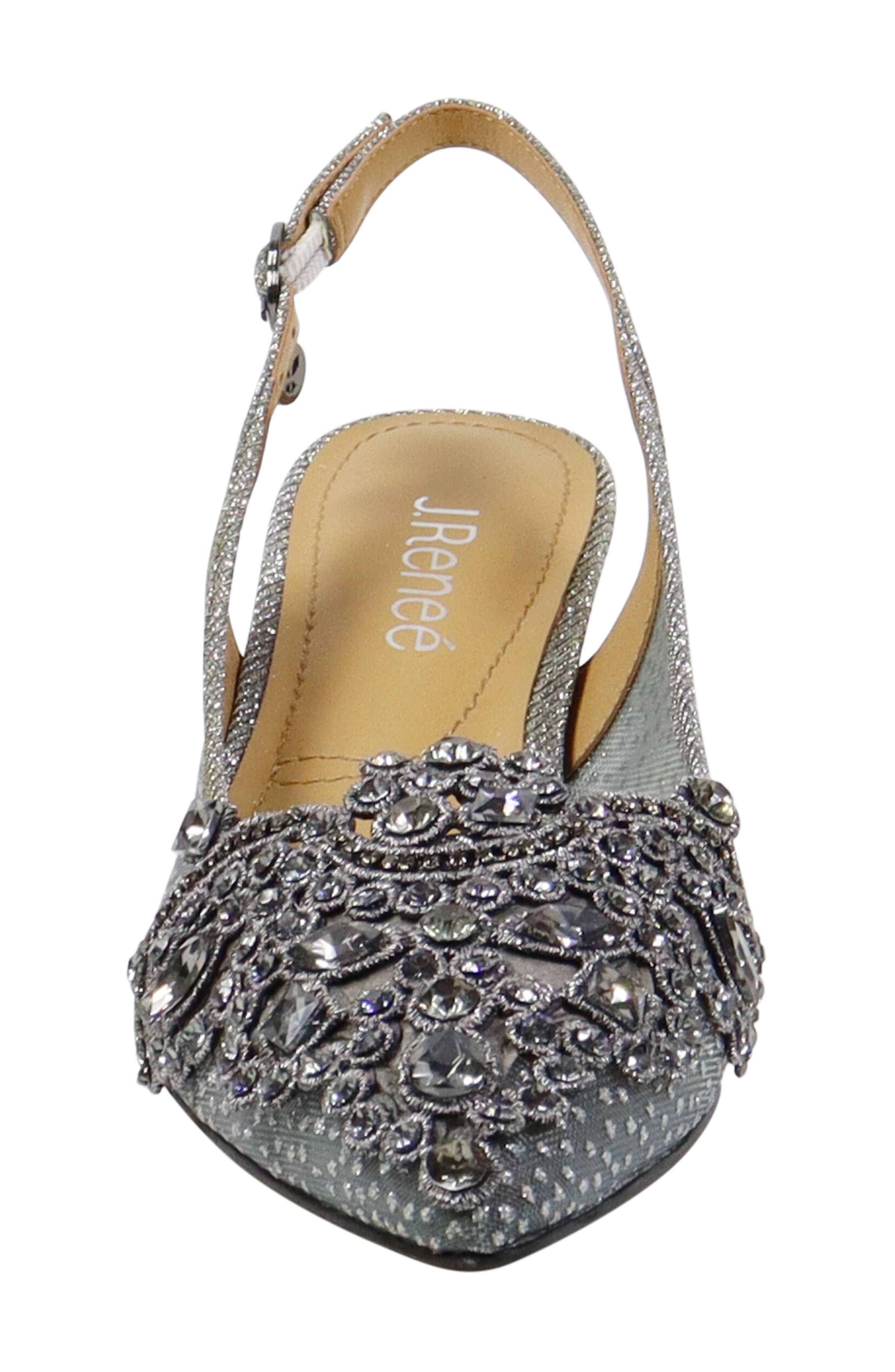 J. Reneé Strovanni Slingback Pump, Alternate, color, Pewter