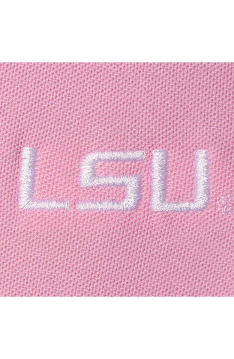 GARB Girls Infant Garb Pink LSU Tigers Caroline Cap Sleeve Polo Bodysuit, Alternate, color, 