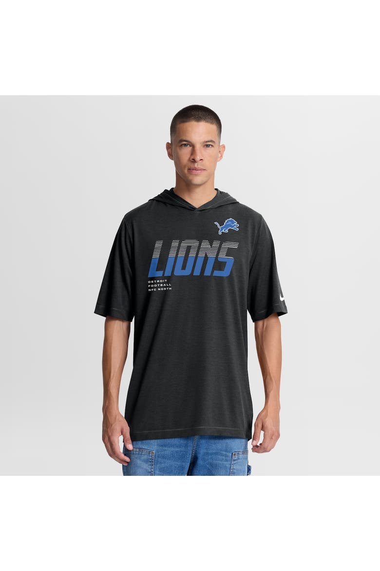 Men's Nike Black Detroit Lions Tri-Blend Hooded T-Shirt, Main, color, Black