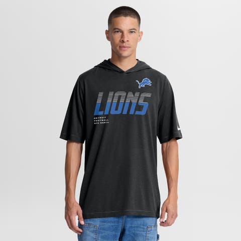 Men's Nike Black Detroit Lions Tri-Blend Hooded T-Shirt