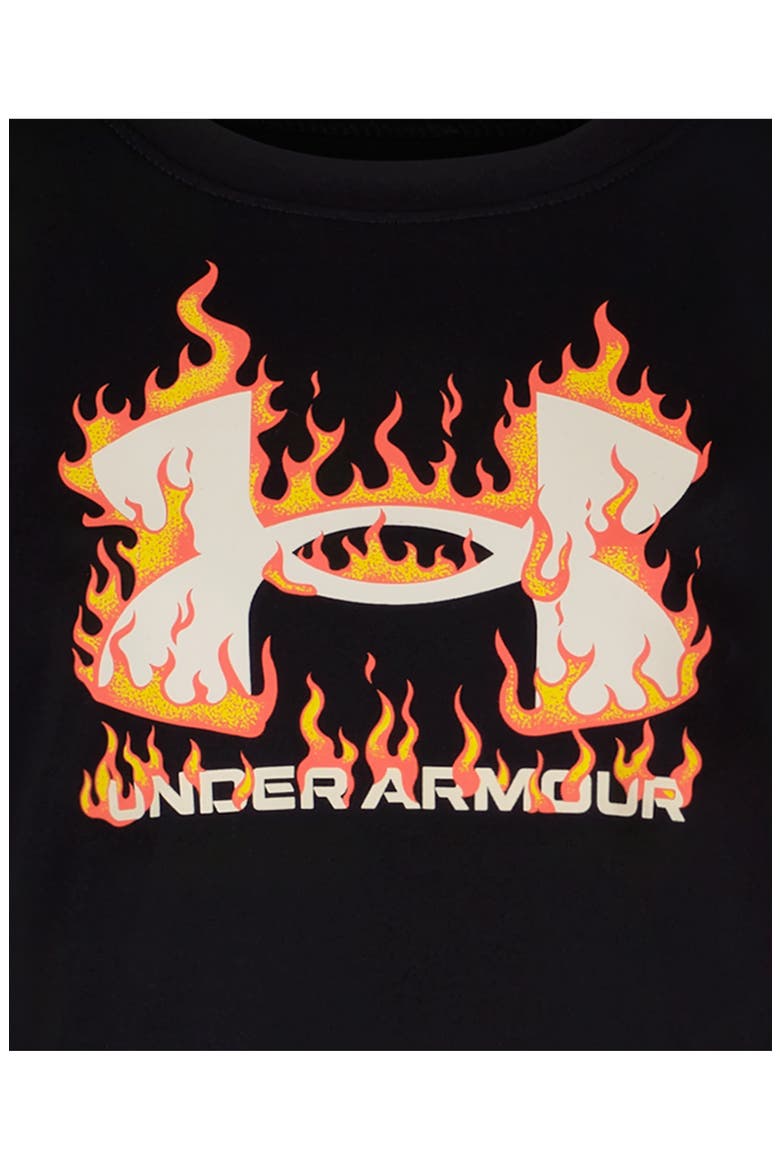 Kids' UA Tech™ Fired Up Performance Graphic T-Shirt, Alternate, color, BLACK
