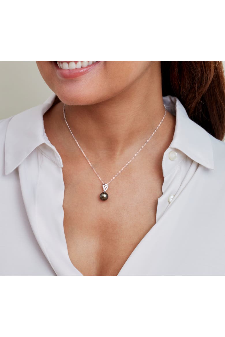 Tahitian South Sea Pearl Andrea Pendant, Alternate, color, White Gold