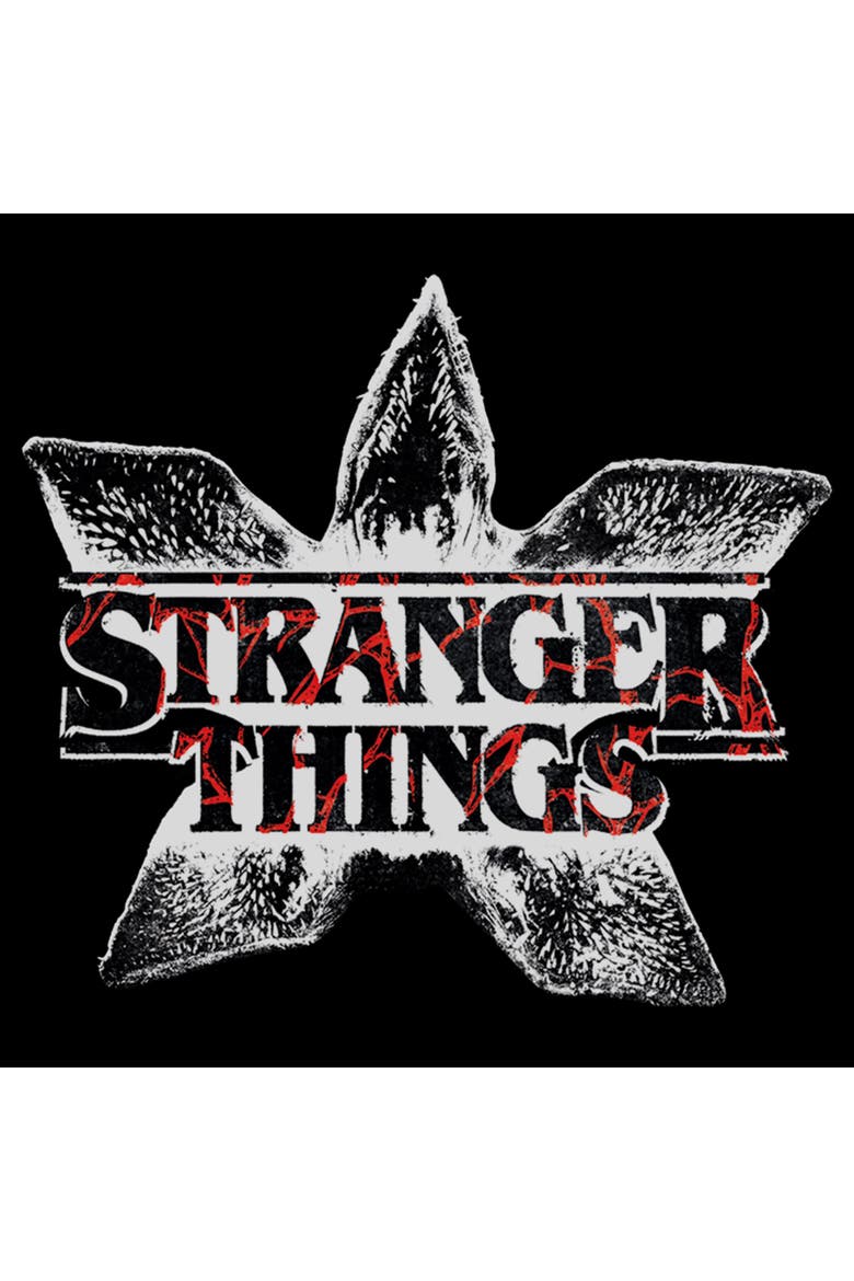 Netflix Boys' Stranger Things Demogorgon Head Classic Logo T Shirt, Alternate, color, Black