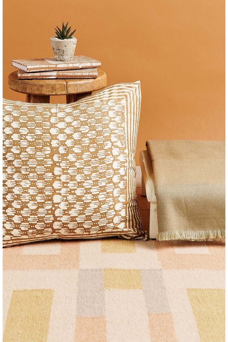 Haze Merino Handloom Throw, Alternate, color, Dandelion Yellow