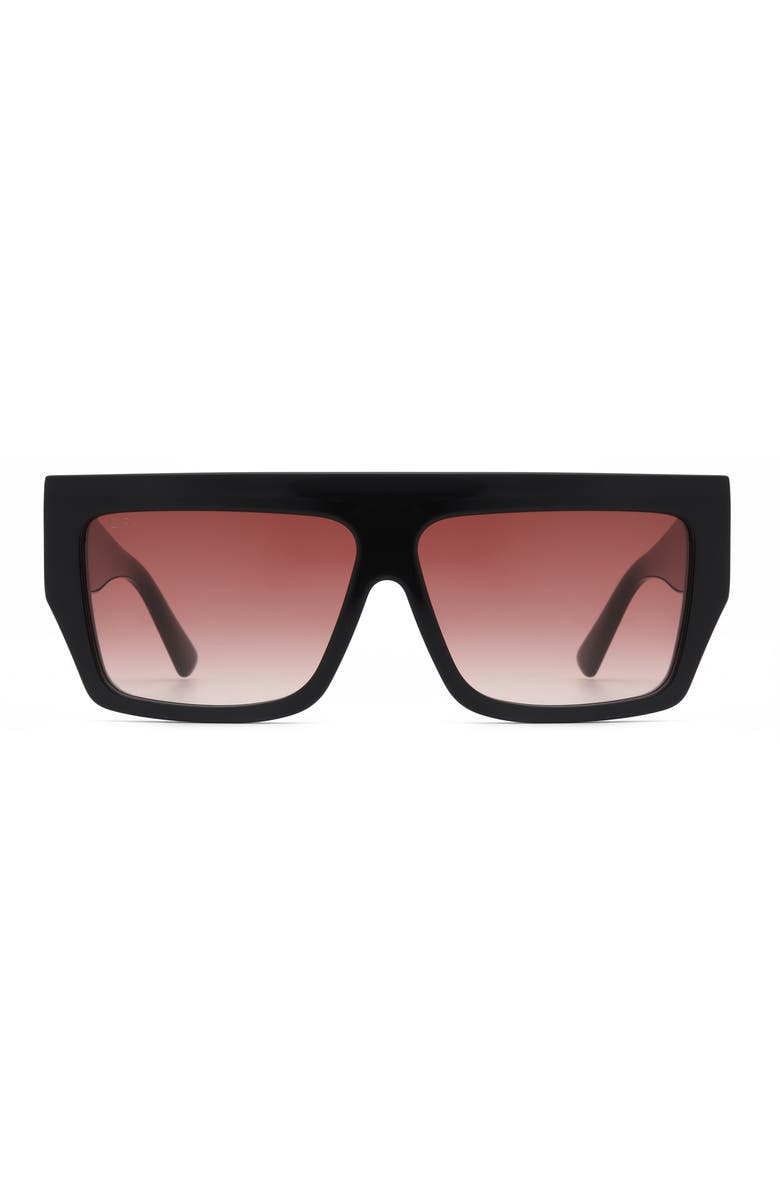 12PM STUDIOS NYC Square Sunglasses, Main, color, Black/Red