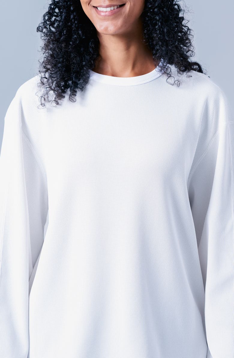 Snow Peak Dry Waffle Long Sleeve T-Shirt, Alternate, color, Off White
