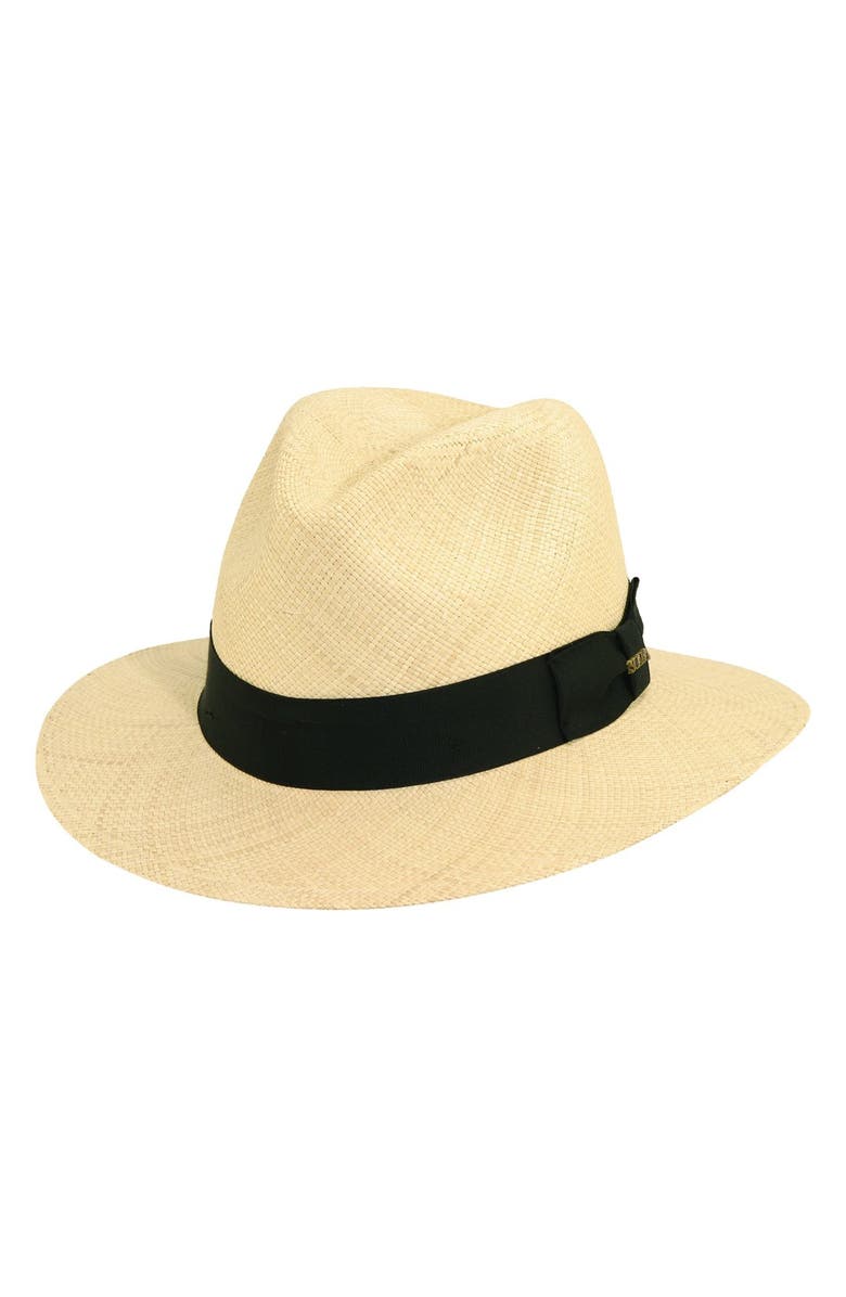 Scala Panama Straw Safari Hat, Main, color, 