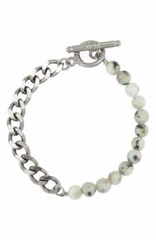 REBL Gender Inclusive Kiwi Jasper Half Cuban Bracelet