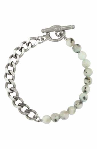 REBL Gender Inclusive Kiwi Jasper Half Cuban Bracelet