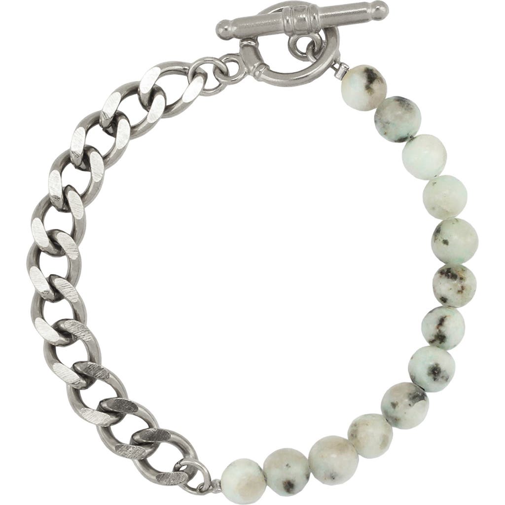 Rebl Gender Inclusive Kiwi Jasper Half Cuban Bracelet