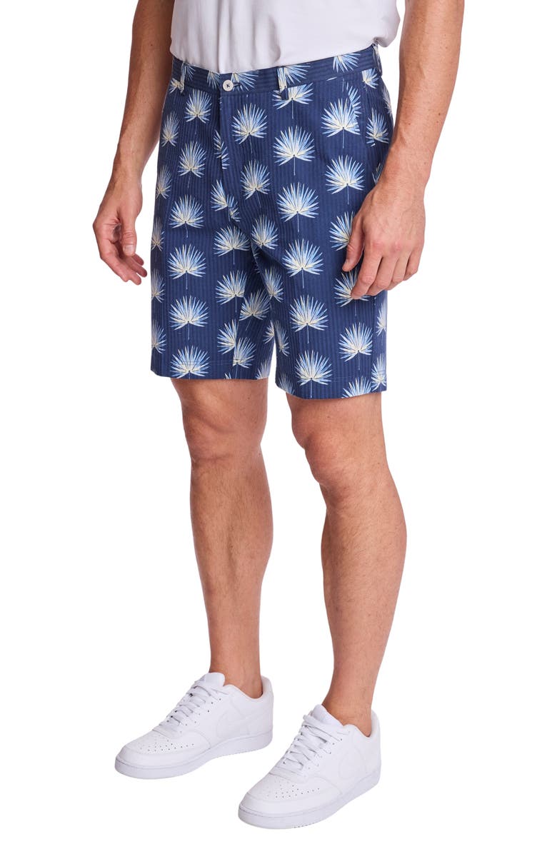 PAISLEY & GRAY Felix Slim Fit Shorts, Alternate, color, Ocean White Seersucker