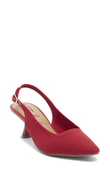 Me Too Zani Kitten Heel Slingback Pump In Red