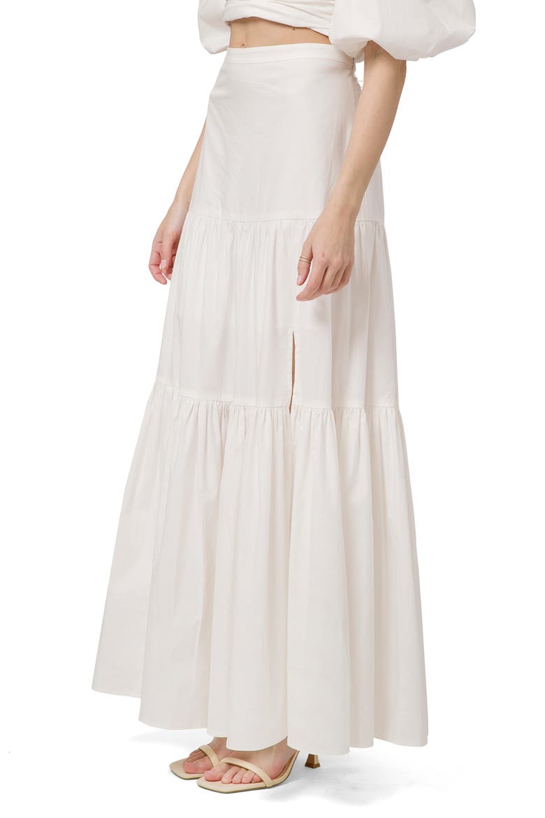 Tiered Maxi Skirt, Alternate, color, IVORY