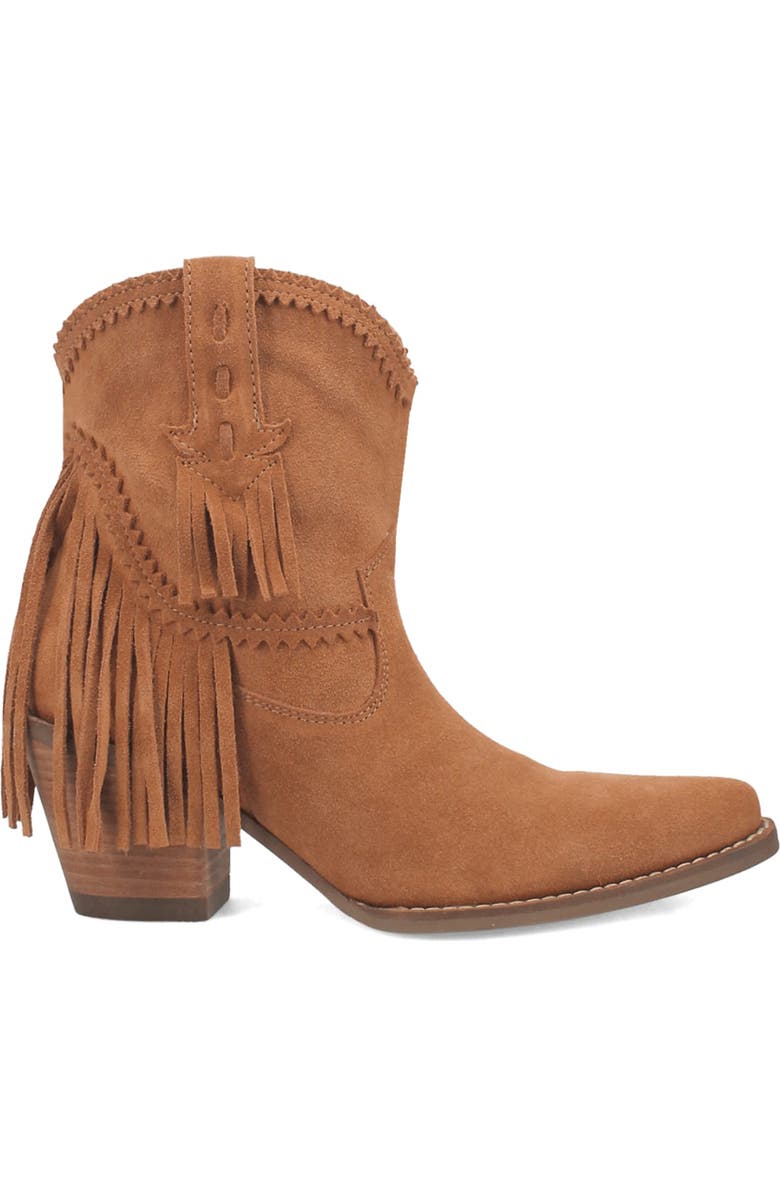 Dingo Fandango Fringe Western Boot, Alternate, color, Camel