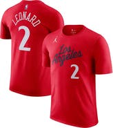 Jordan Brand Men's Jordan Brand Kawhi Leonard Red LA Clippers Statement Edition Name & Number T-Shirt
