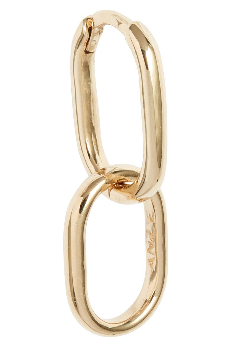 Double Paper Clip Hoop Earrings, Alternate, color, GOLD