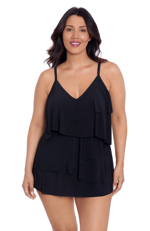 Emilia Asymmetrical Tiered Swimdress