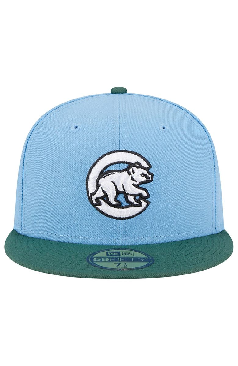 New Era Men's New Era  Sky Blue/Cilantro Chicago Cubs Wrigley Field 59FIFTY Fitted Hat, Alternate, color, 