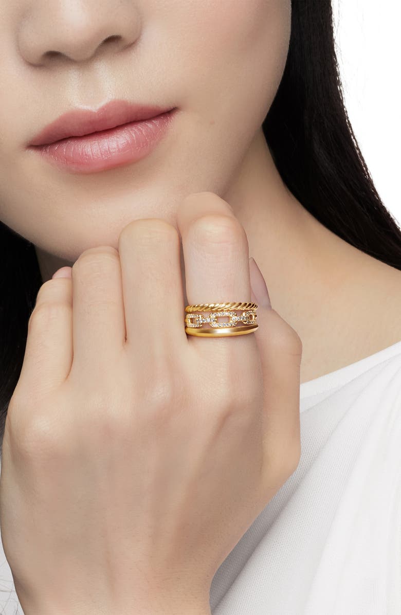 David Yurman Stax Narrow Diamond Ring, Alternate, color, 