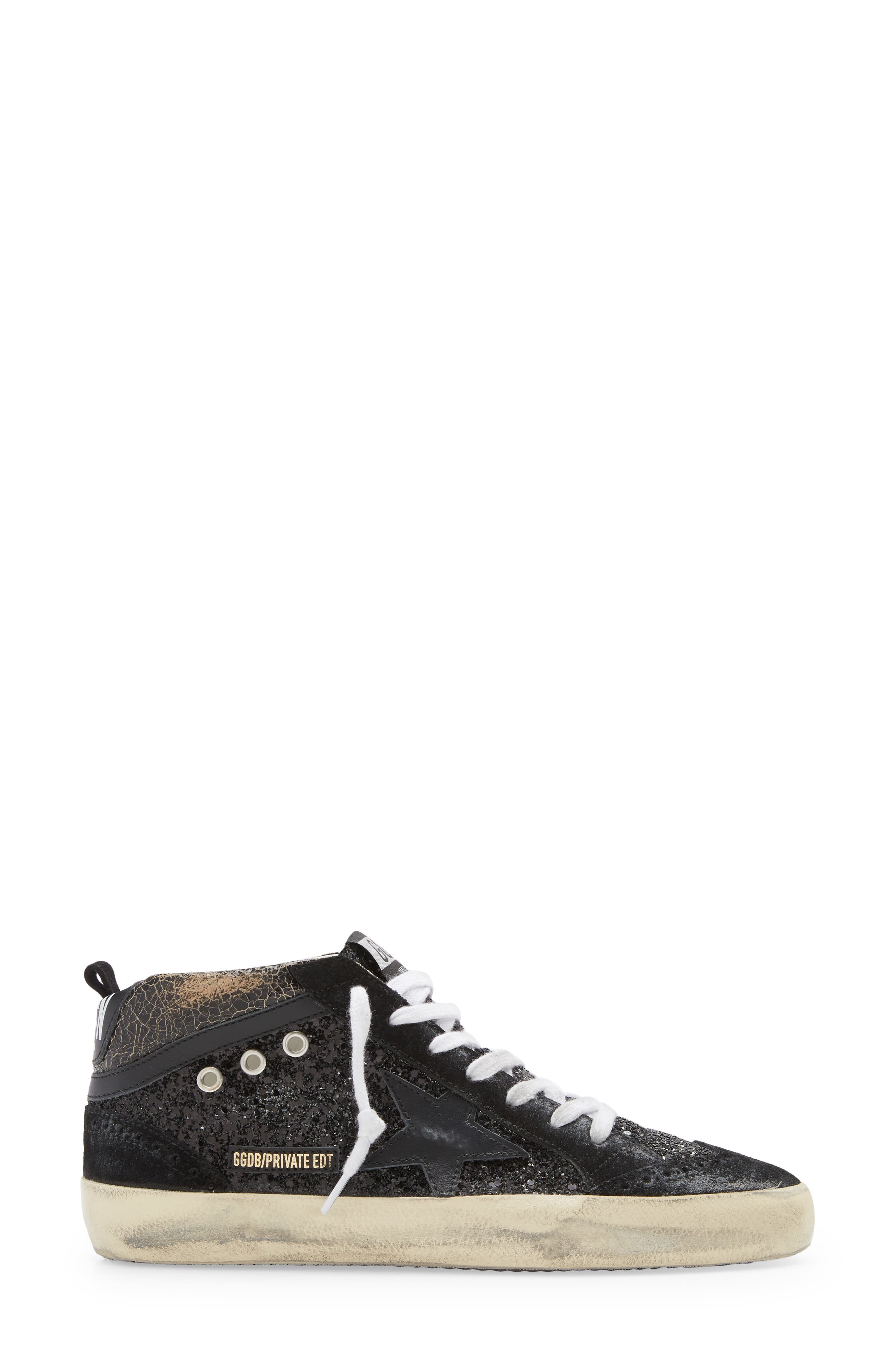 Golden Goose Mid Star Glitter Sneaker, Alternate, color, 
