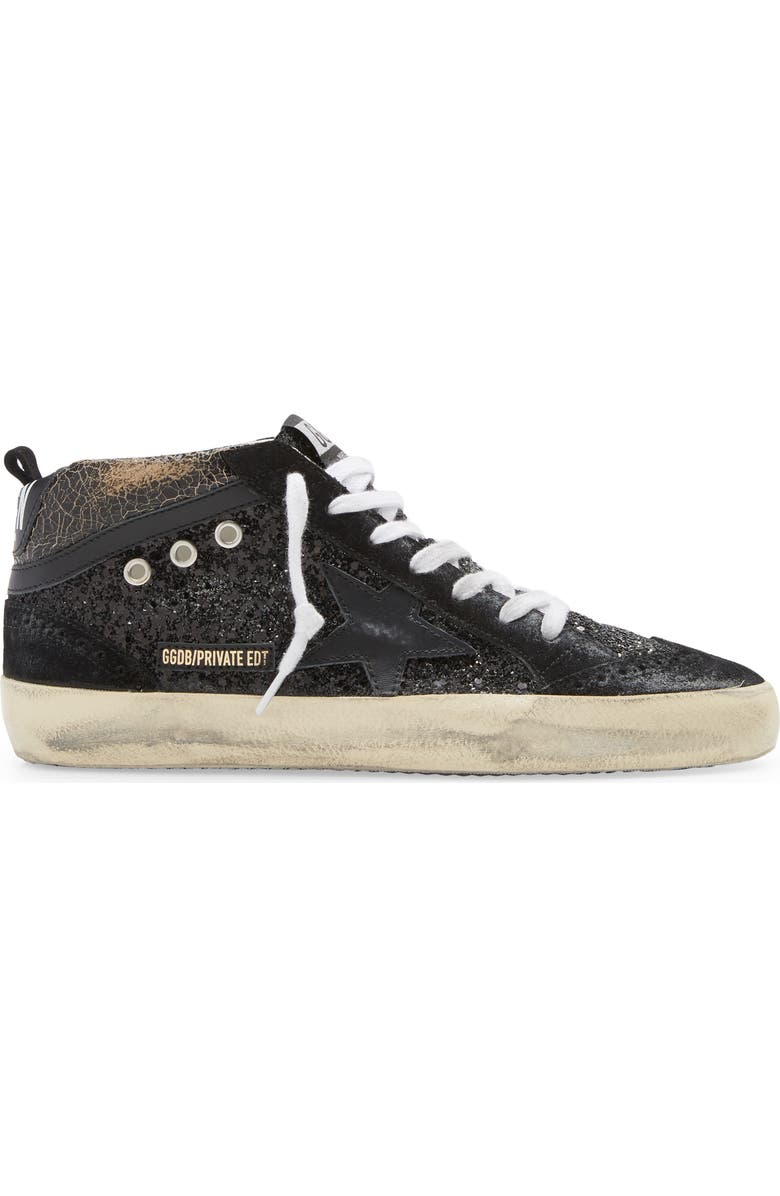 Golden Goose Mid Star Glitter Sneaker, Alternate, color,